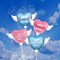 Heart Balloon on a Stick with Angel Wings – 8" Memorial & Remembrance Balloon (Blue) 13 x 2 x 8 inches